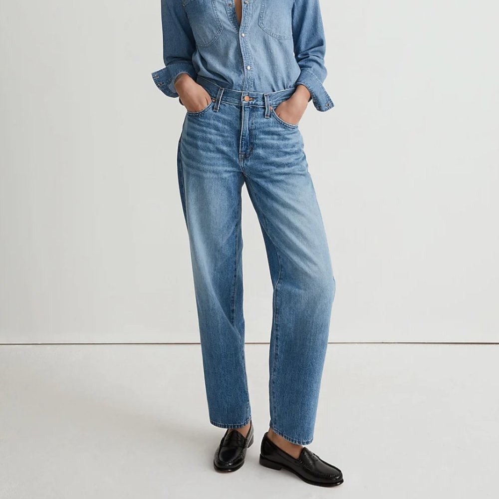 NWT Madewell Slouchy Boyjean in Rosewell Wash 26T